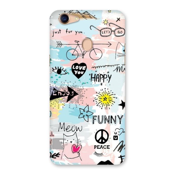 Peace And Funny Back Case for Oppo F5 Youth
